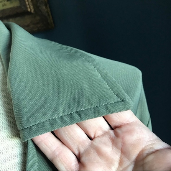 Shabby apple olive green long sleeves maxi wrap dress size 12 basic fall neutral - Picture 14 of 14